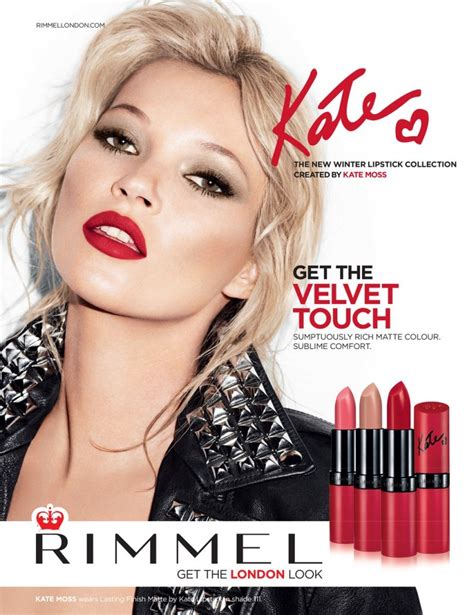 Kate Moss wearing Rimmel lipstick