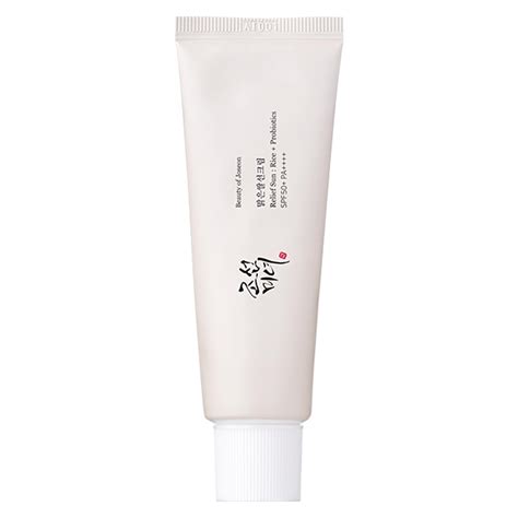 A clear, close-up shot of the Beauty of Joseon Relief Sun tube, showcasing its packaging and texture.