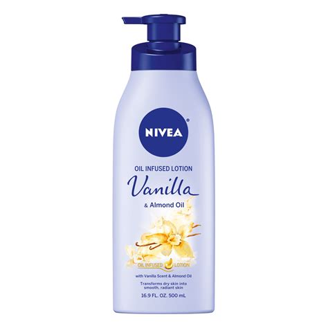 A visually appealing bottle of vanilla-scented body lotion, surrounded by subtle hints of vanilla beans and soft, glowing light.