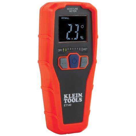 Photo of the Klein Tools ET140 Pinless Moisture Meter in use