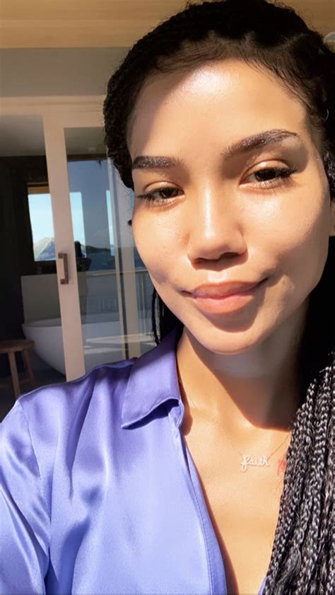 A close-up of Jhené Aiko's signature cat-eye makeup.