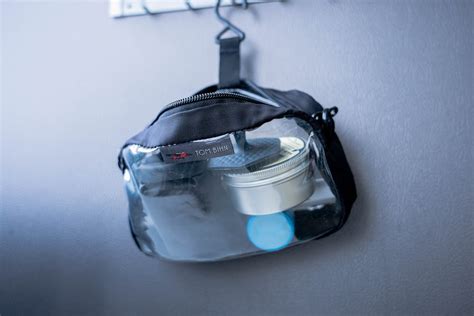 Interior view of the TOM BIHN 3D Organizer Cube showing compartments and hook