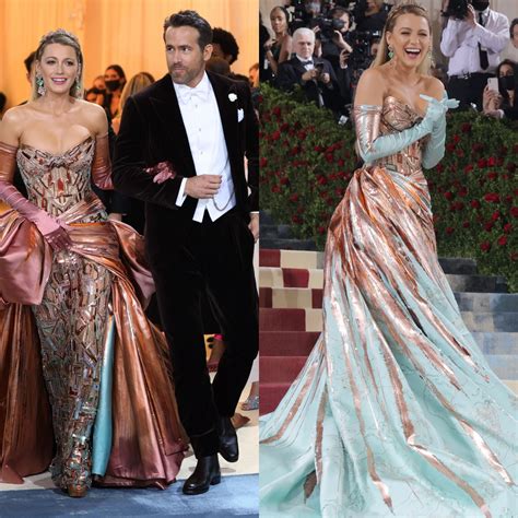 Collage of Blake Lively's red carpet looks and candid moments, showcasing her radiant skin.