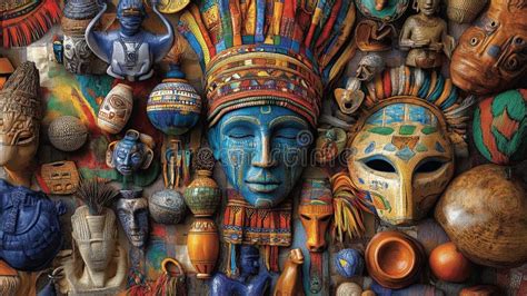 A collection of diverse Mexican masks, showcasing different materials and styles.