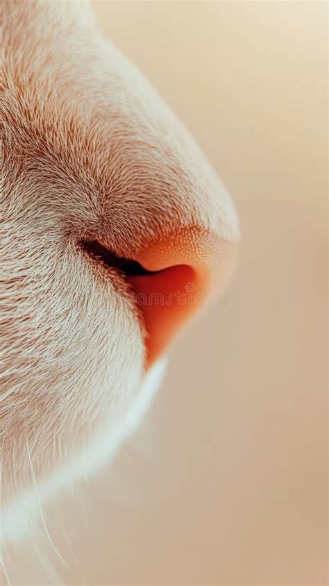 A close-up of a cat's nose, highlighting its pink, less-furred skin