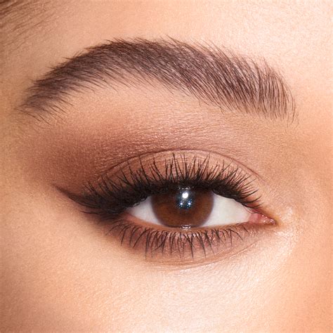 Eyes with natural makeup, including mascara and subtle eyeliner