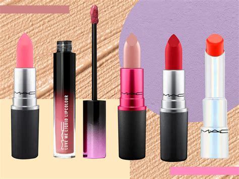 A diverse selection of MAC lipstick tubes in various shades and finishes