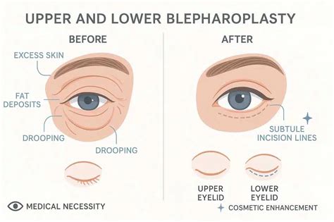 Infographic comparing Blepharoplasty and Oculoplastic Surgery