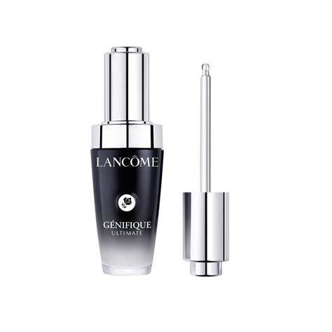 A visually appealing shot of the Lancôme Advanced Génifique Youth Activating Serum bottle, highlighting its elegant packaging.