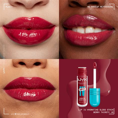 Lip products comparison: gloss, lipstick, and lip stain