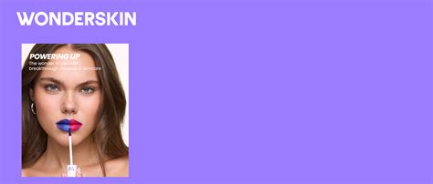 Close-up of Wonderskin lip stain being applied to lips