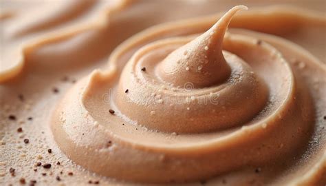 Close-up of a creamy body scrub texture with visible coffee grounds