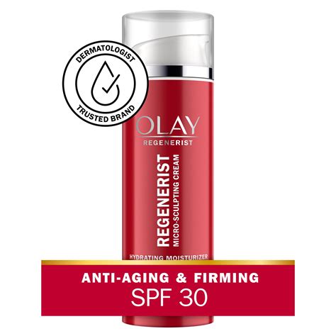 Olay Regenerist Micro-Sculpting Cream jar with SPF 30 label