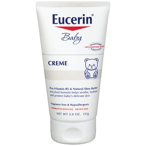 Photo of a baby with healthy, smooth skin, implying the effectiveness of Eucerin Baby Cream