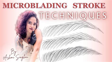 Close-up diagram showing the needle strokes of microblading depositing pigment into the skin