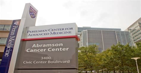Exterior view of the Abramson Cancer Center at the University of Pennsylvania.