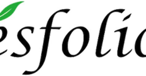 The Esfolio logo and a selection of their product packaging.