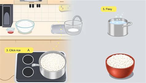 Diagram illustrating the three methods of preparing rice water: soaking, boiling, and quick soak.