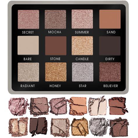 Eyeshadow palette with neutral matte shades