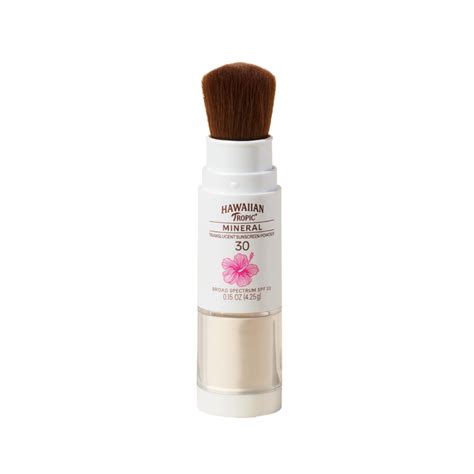 Photo of powder sunscreen with brush applicator