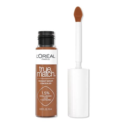 Close-up of L'Oréal True Match Radiant Serum Concealer applicator and texture, showing its smooth consistency.