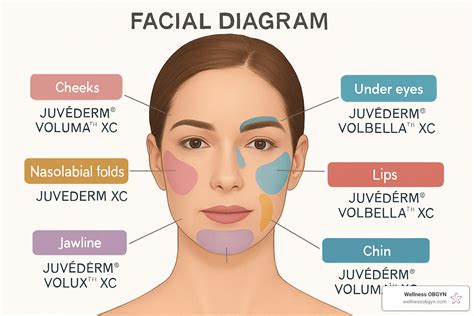 Diagram illustrating the effect of Juvederm Voluma on cheek volume.