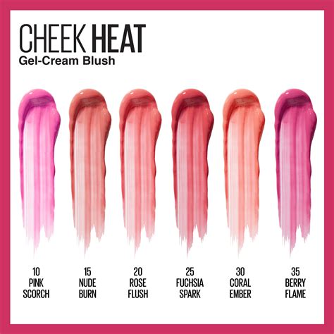 Before and after application of Maybelline Cheek Heat Gel-Cream Blush