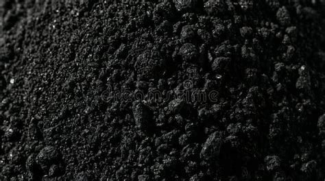 An artistic shot of activated charcoal powder, highlighting its fine, dark texture.