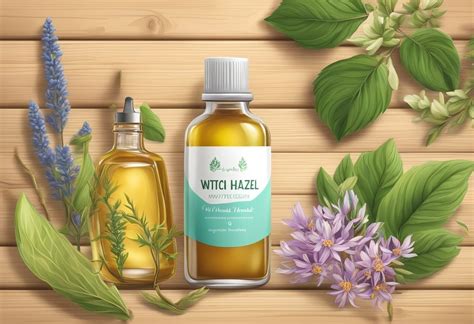 Infographic detailing the functions of key ingredients like Vitamin E, Glycerin, and Witch Hazel