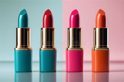 A selection of red and fuchsia lipsticks.