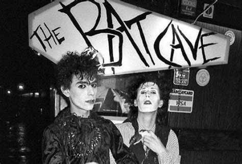A photograph of the Batcave nightclub sign in London