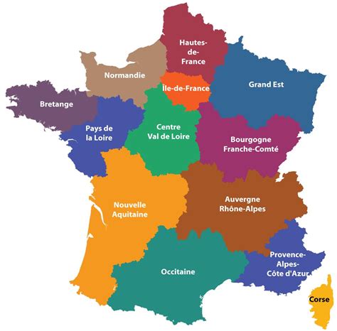 Map of France highlighting the regions of Avène and La Roche-Posay