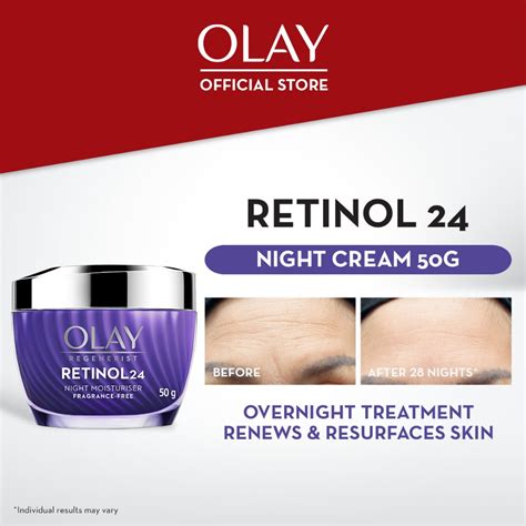 Product packaging for Olay Retinol24 + Peptide Night Face Moisturizer