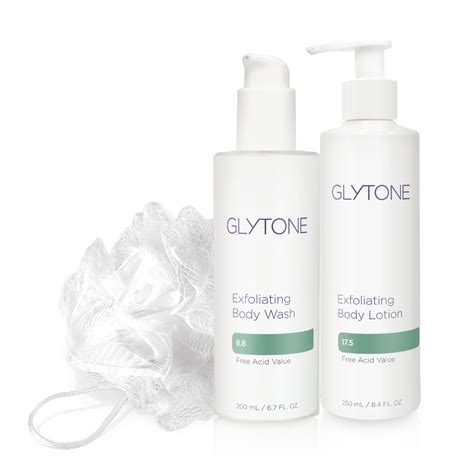 Infographic explaining the two-step process of the Glytone KP Kit: cleansing and moisturizing.