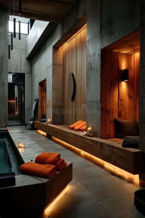 A serene spa interior with comfortable seating and subtle lighting, hinting at a relaxing atmosphere.