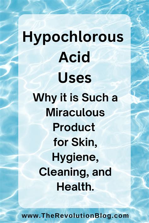 Infographic illustrating the multiple benefits of hypochlorous acid for skin