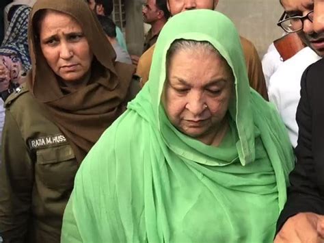 Image of Yasmin Rashid during a press conference or public address.