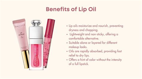 Infographic detailing the key ingredients and their benefits for lip care.