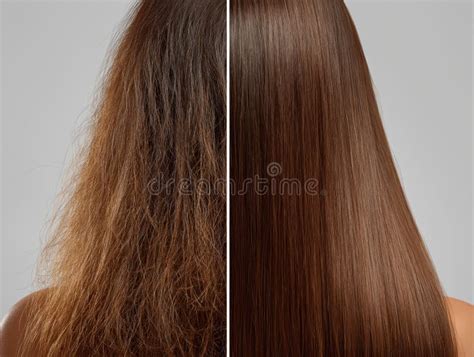 A split image showing a woman with frizzy, dull hair on one side and the same woman with sleek, shiny glass hair on the other, highlighting the transformative effect of hair serums.
