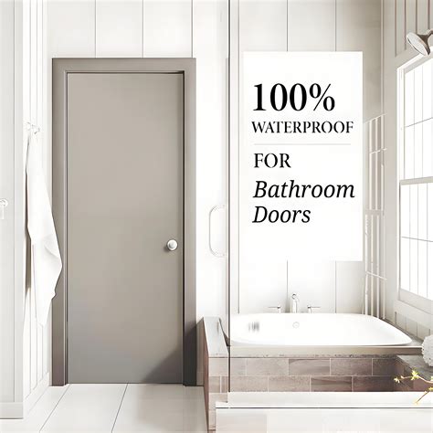 Illustration of a bathroom with a moisture-resistant door