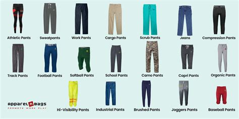 A selection of different styles of wrinkle-resistant pants, showcasing their versatility for various occasions.