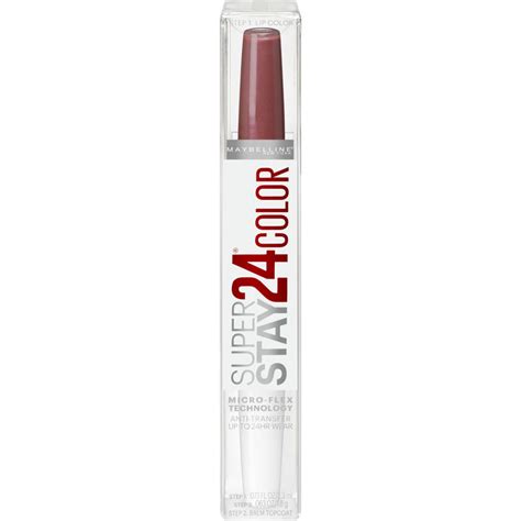 Photo of Maybelline Super Stay 24 Hour Lip Color product packaging and applicator