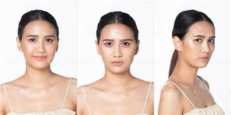 A split image: one side shows a woman in her 20s with clear skin, the other shows a woman in her 30s with a subtle glow.