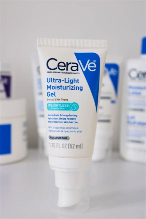 Collage of recommended CeraVe moisturizers for oily skin.