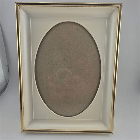 Vintage two-tone picture frame with gold trim