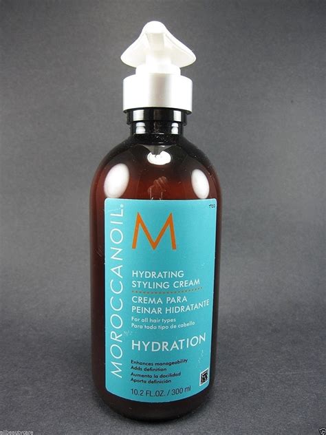 A split image showing Moroccanoil Hydrating Styling Cream and Moroccanoil Intense Curl Cream side-by-side.